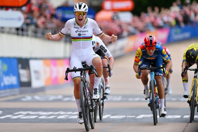 Lotte Kopecky Uncorks Huge Sprint to Win Paris-Roubaix Femmes