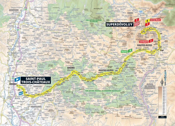 Tour de France 2024 stage 17 map