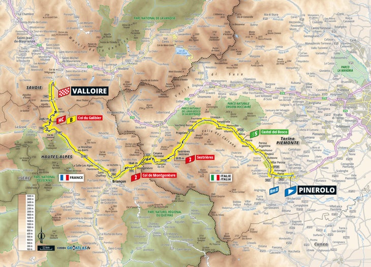 Tour de France 2024 stage 4 map
