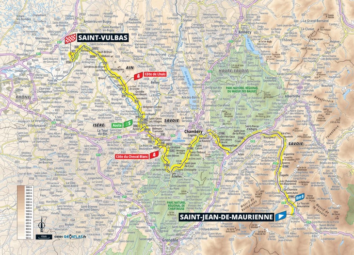 Tour de France 2024 stage 5 map