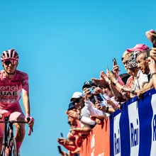 Tadej Pogacar at stage 15 of the Giro d'Italia