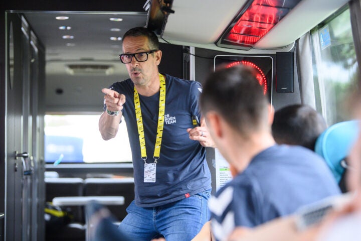 Behind the scenes footage gives all-new insight into the Tour de France.