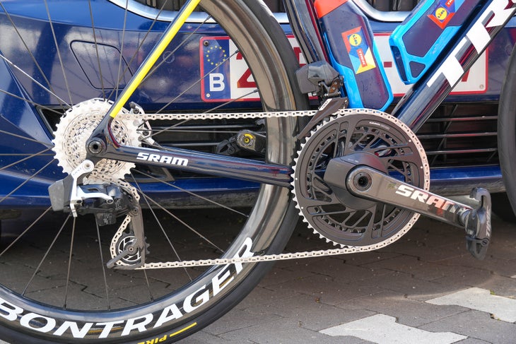 Lidl-Trek bike check at the 2024 Tour De France