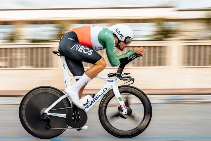 Filippo Ganna (Italy) will be one of the big favorites for the Olympic time trial. (Photo by Chris Auld)