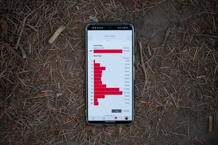 SRAM AXS app screen