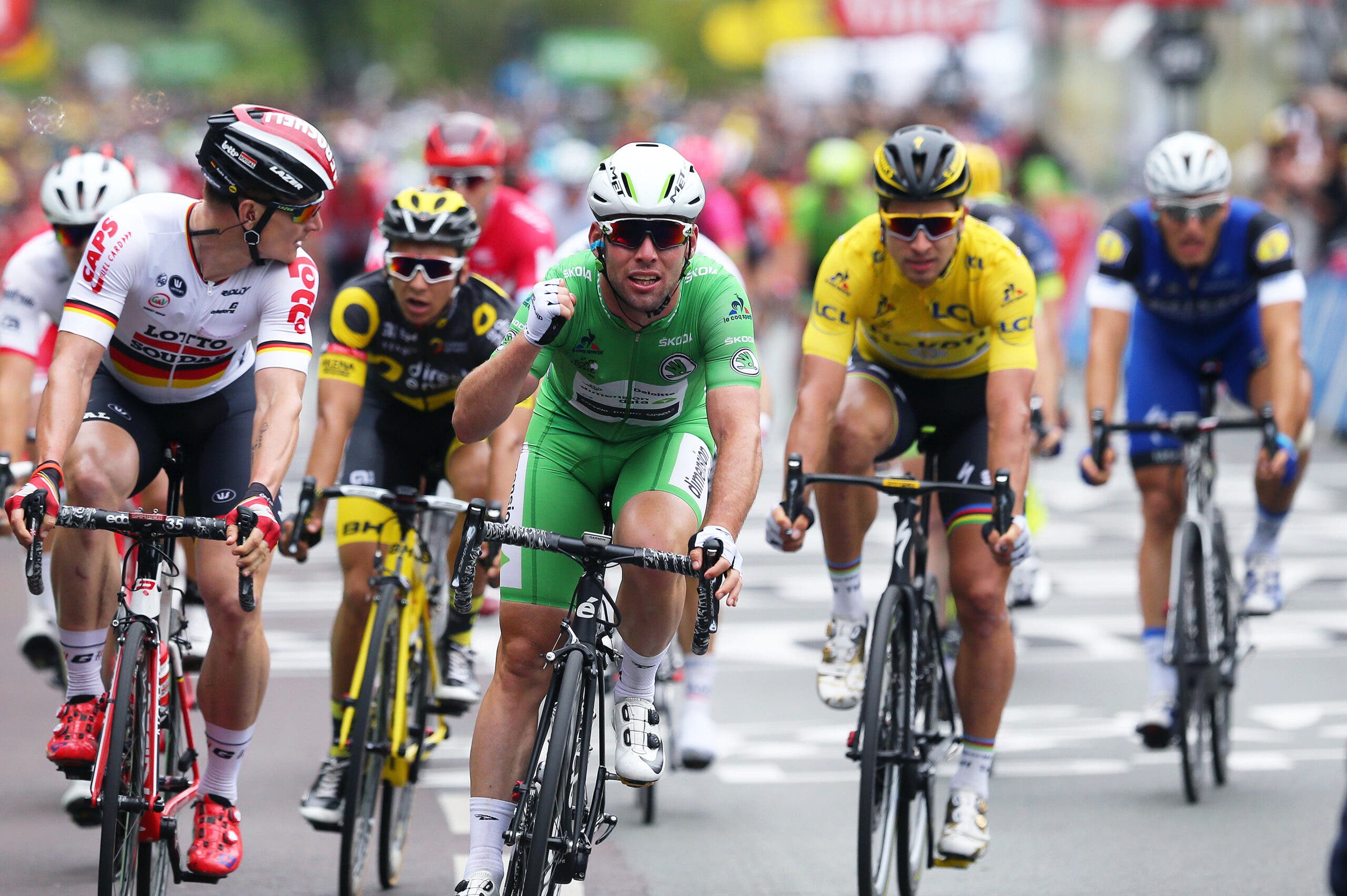Maillot De Cyclisme Vert Signé Mark Cavendish - Tour De France, Années 2000, Cadre Standard