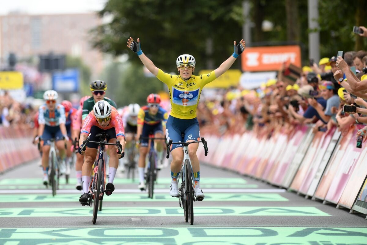 Tour de France Femmes Stage 2 Charlotte Kool Dazzles in Yellow