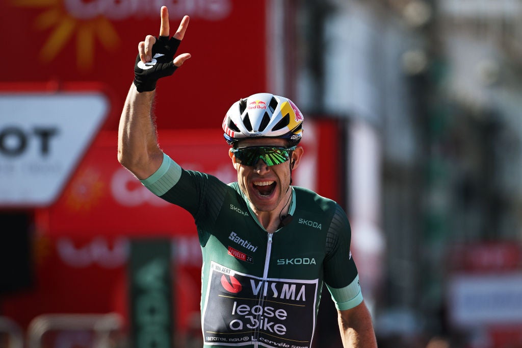 Vuelta a España Stage 10 Wout van Aert Bulldozes to Third Win