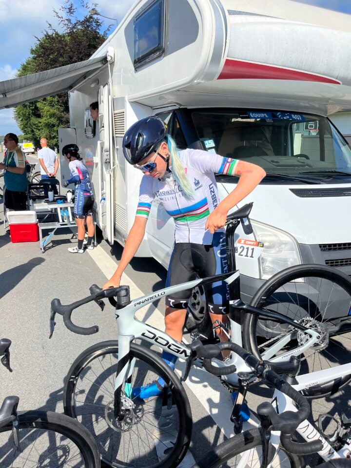 Yanina Kuskova on stage 4 of the Tour de France Femmes (Photo by Andy McGrath)