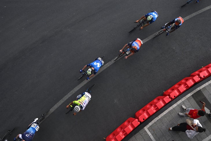 Five Ways to Improve Your FTP 5 NANNING, CHINA - OCTOBER 20: (L-R) Kevin Colleoni of Italy and Team Intermarche - Wanty, Remi Cavagna of France and Movistar Team and a general view of the peloton competing during the 5th Gree-Tour of Guangxi 2024, Stage 6 a 134km stage from Nanning to Nanning / #UCIWT / on October 20, 2024 in Nanning, China. (Photo by Dario Belingheri/Getty Images)