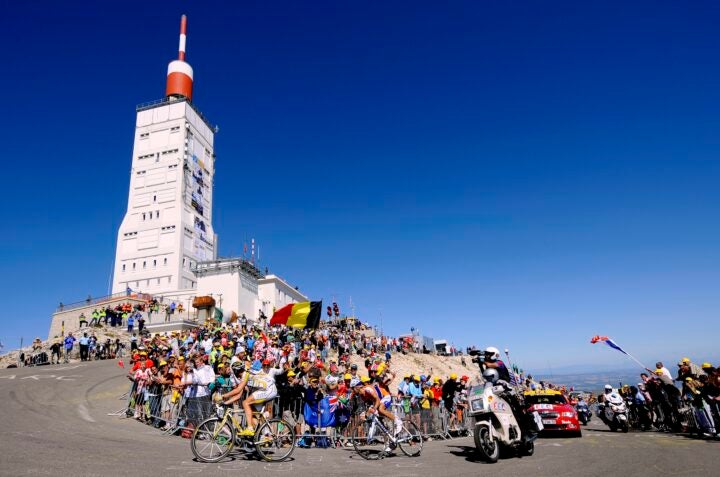 Cycling : Tour de France 2009 / Stage 20 MARTIN Tony (Ger)/ GARATE Juan Manuel (Esp)/ Mont Ventoux / Illustration Illustratie / Landscape Paysage Landschap / Montelimar - Mont Ventoux (167 Km) / Rit Etape / TDF / Ronde van Frankrijk / (c)Tim De Waele