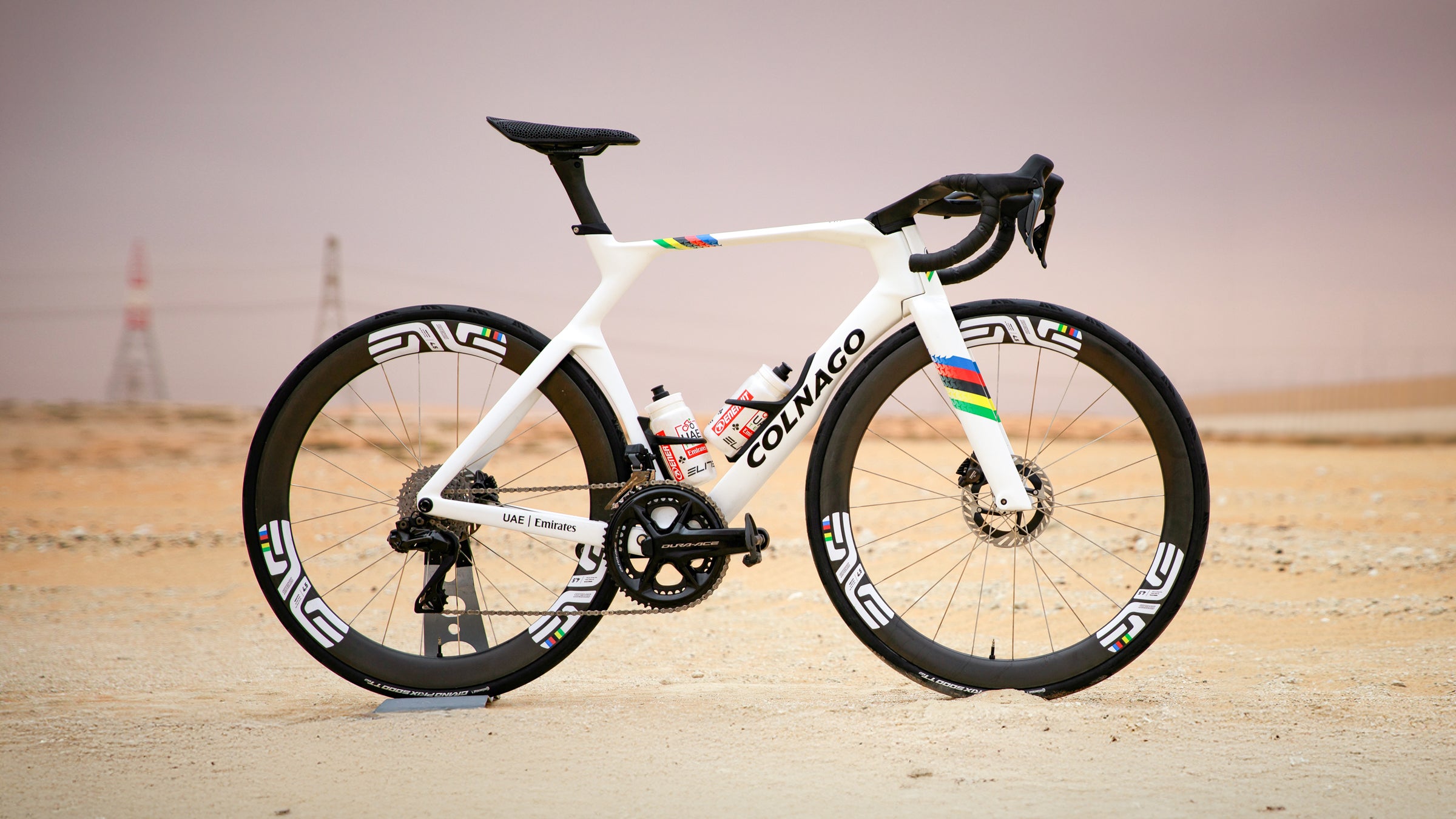 Colnago Y1Rs With Rainbow Stripes Debuts Under Tadej Pogačar