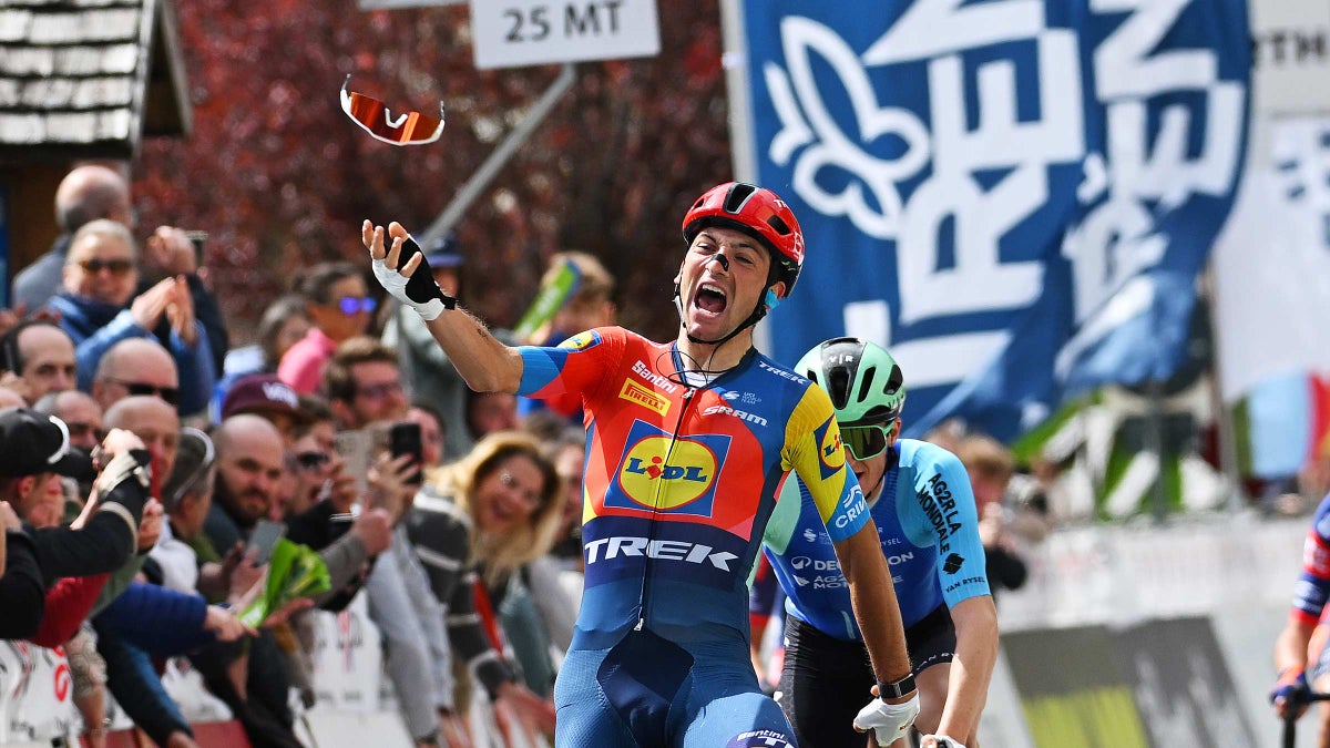 UCI Fines Giulio Ciccone for Tossing Sunglasses Into Crowd After Winning Stage 1 of the Tour of the Alps
