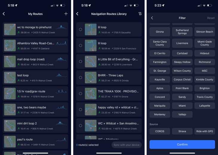 coros-dura-route-upload-screenshot