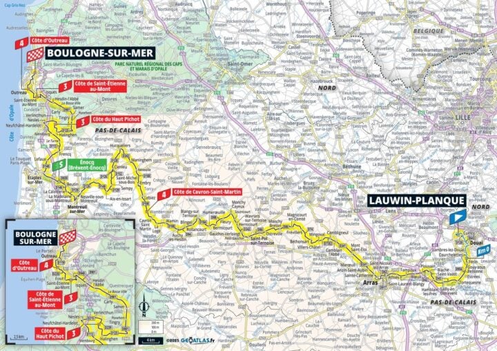 Carte De France Du Tour De Cyclisme Sur Marbre – Édition Jacques Limousin – Très Bon état
