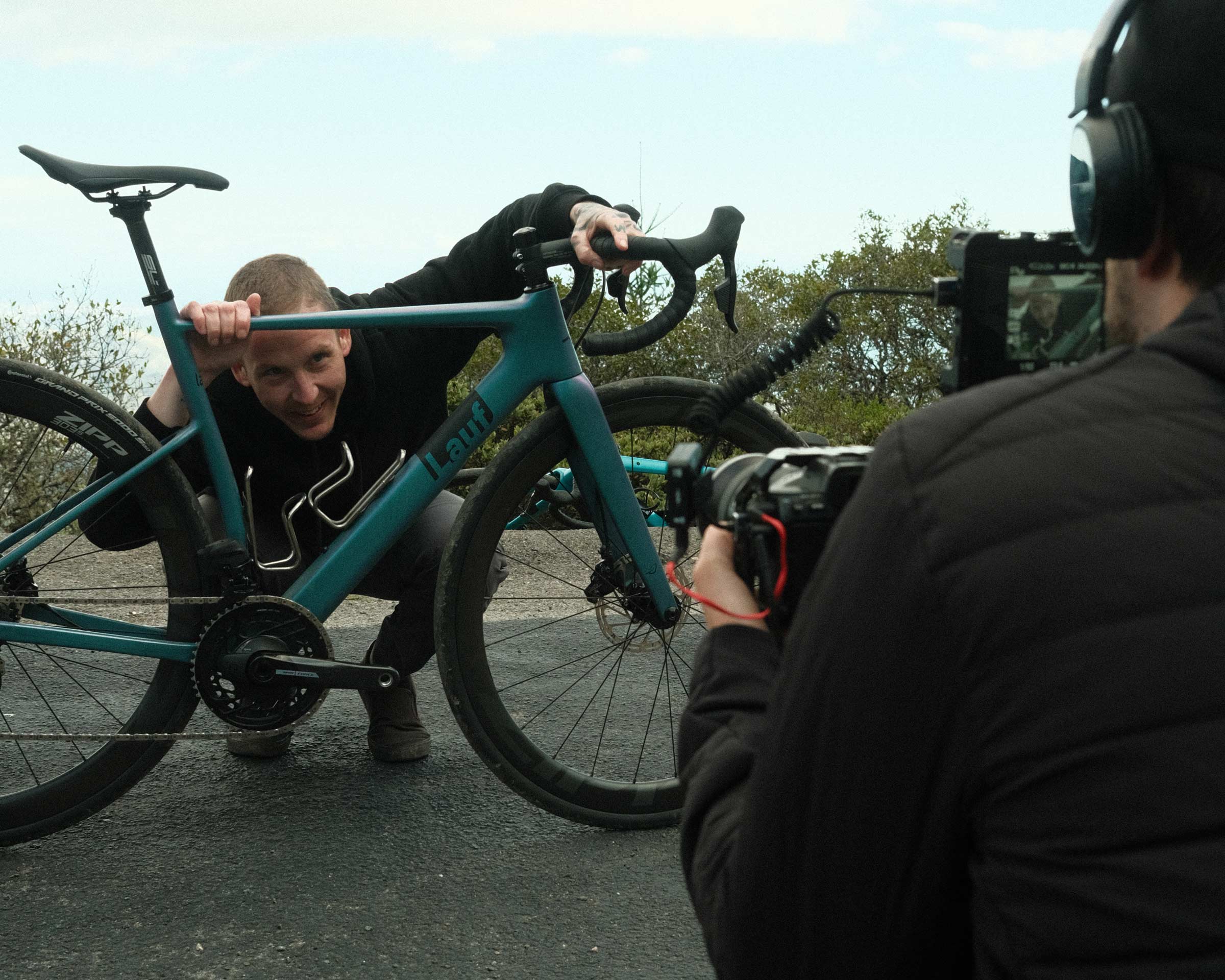 Levy testing the all-road bikes in the⁣ 2025 Velo Field Test.