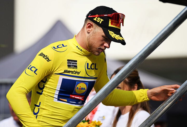 Jonathan Milan after winning stage 2 of the Dauphiné Criterium