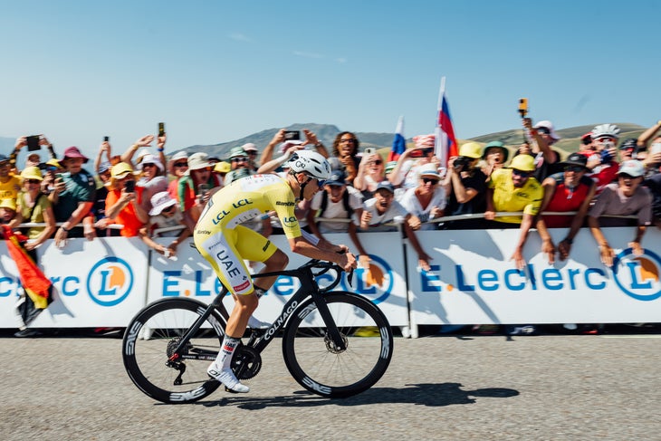 Pogačar won the uphill time trial, adding to his lead (Photo: Chris Auld)