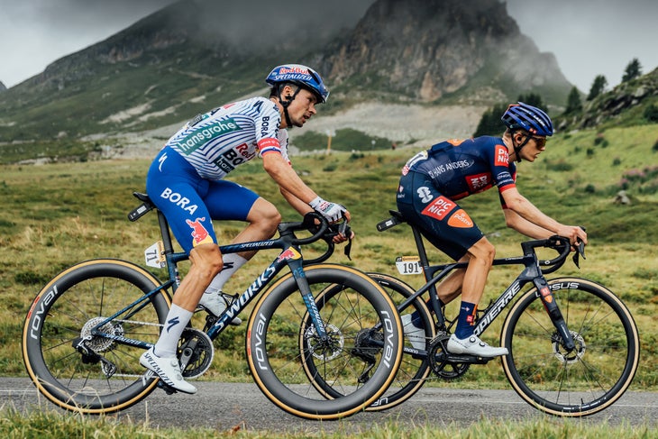 Roglic and Onley were battling for the podium, although Florian Lipowitz would take third (Photo: Chris Auld)