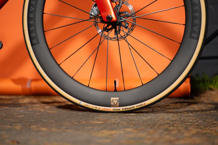 Cervélo S5 with Reserve 57|64 Turbulent Aero wheel