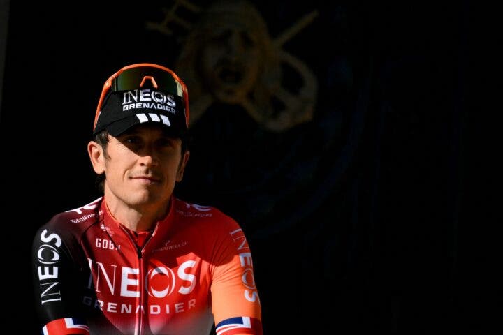 INEOS Grenadiers team's British rider Geraint Thomas poses during the official teams presentation days prior to the start of the 112th edition of the Tour de France cycling race, in Lille, northern France, on July 3, 2025. (Photo by Marco BERTORELLO / AFP)