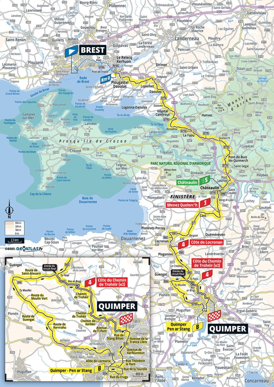 Tour de France France Femmes 2025 - Tour De France Femmes 2025 Stage 2 Map