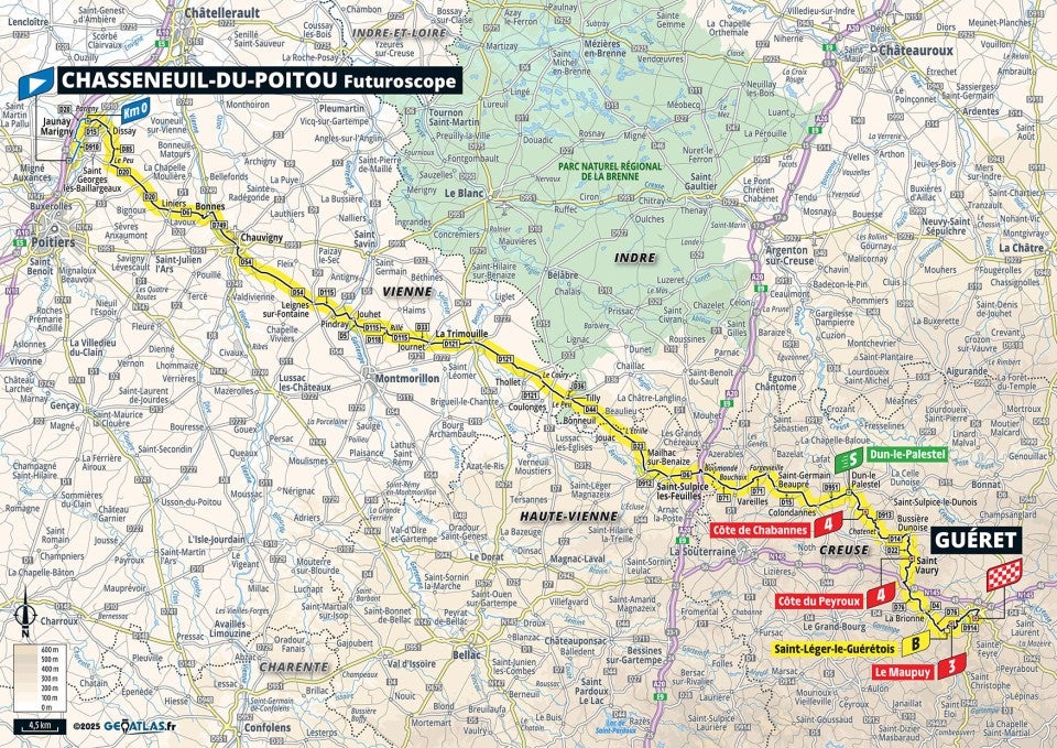 Tour de France France Femmes 2025 - Tour De France Femmes 2025 Stage 5 Map