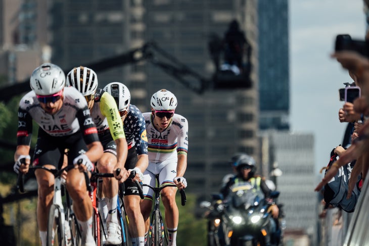 Brandon McNulty drove the pace in the breakaway before Tadej Pogačar made his big move (Photo: Chris Auld)