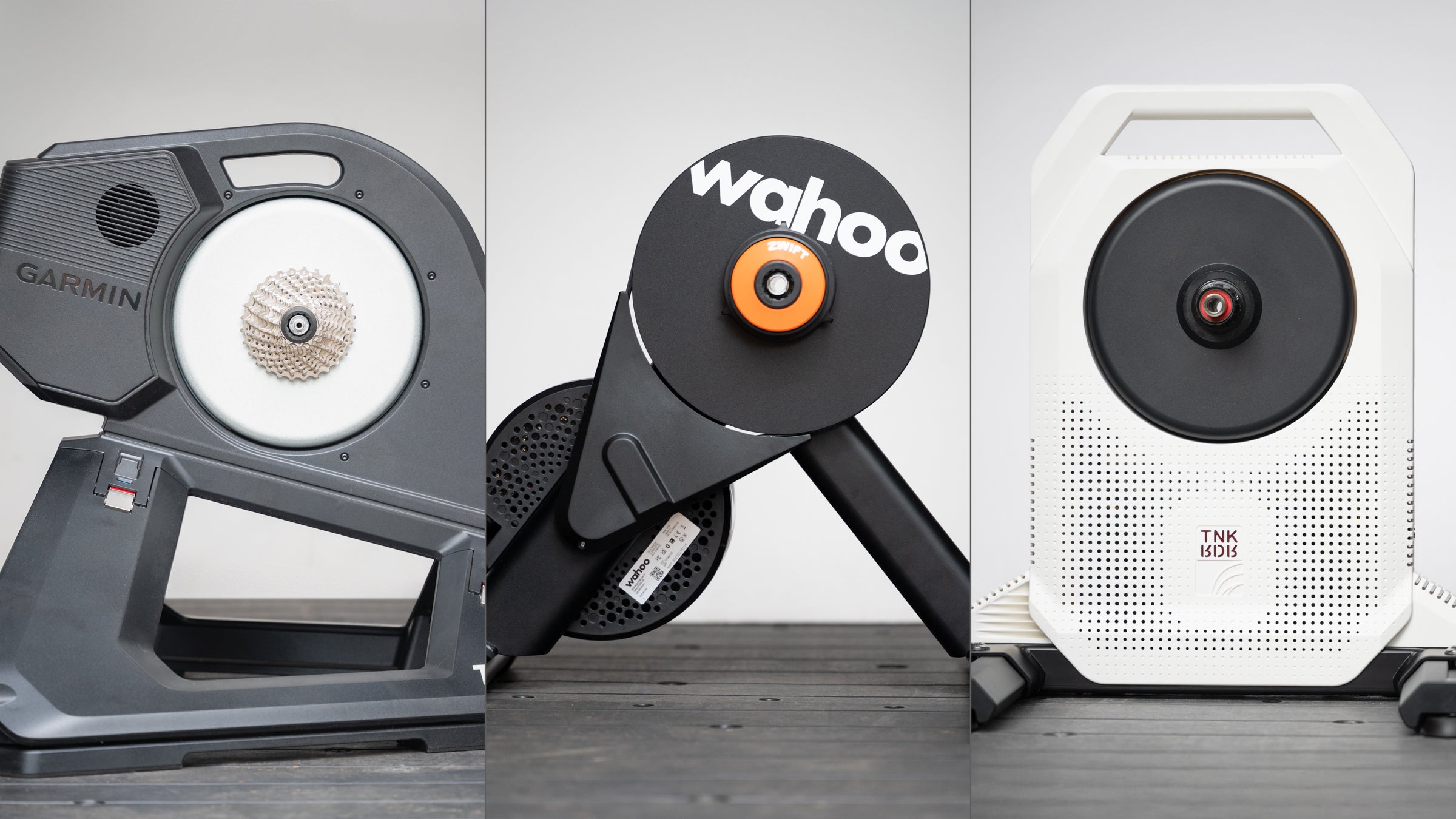 An image showing some of the best smart trainers for cycling