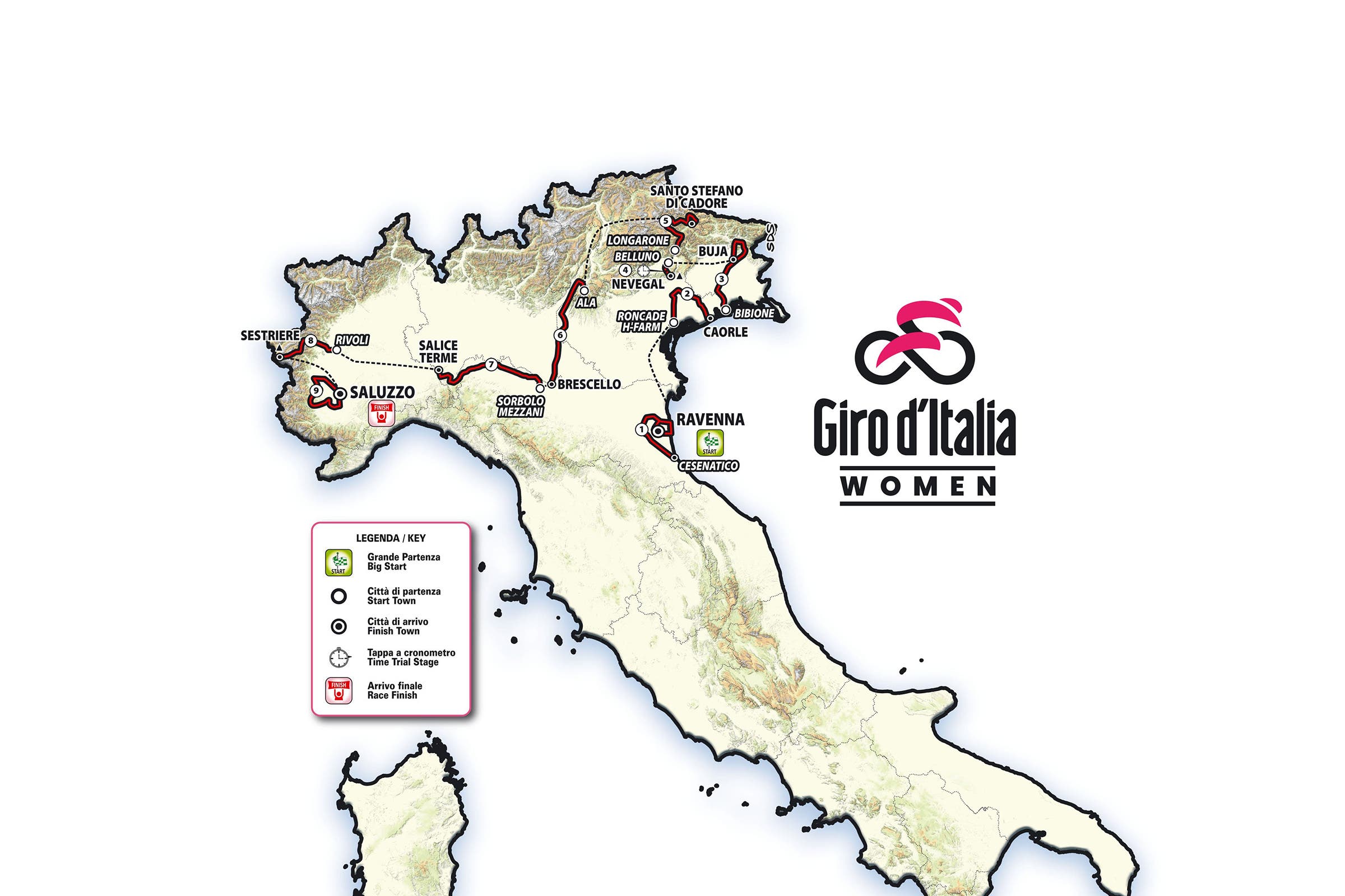 Presentato a Roma il percorso del Giro d'Italia femminile 2026