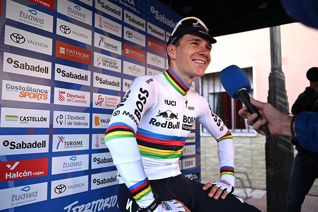 Il cipiglio di Evenepoel si è capovolto nel corso del pomeriggio a Valencia.