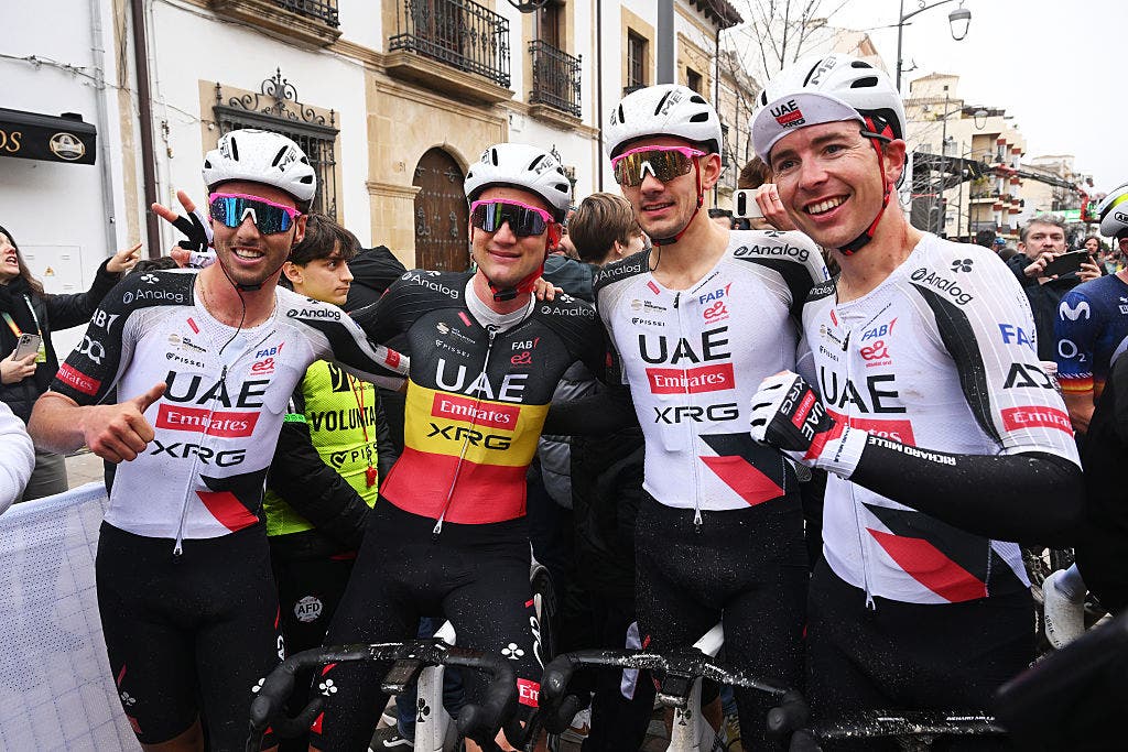 Wellens and Christen (left) made it two on the podium for team UAE.