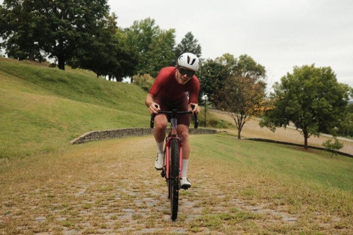Logan Jones-Wilkins climbing Libby Hill in Richmond, Virginia.