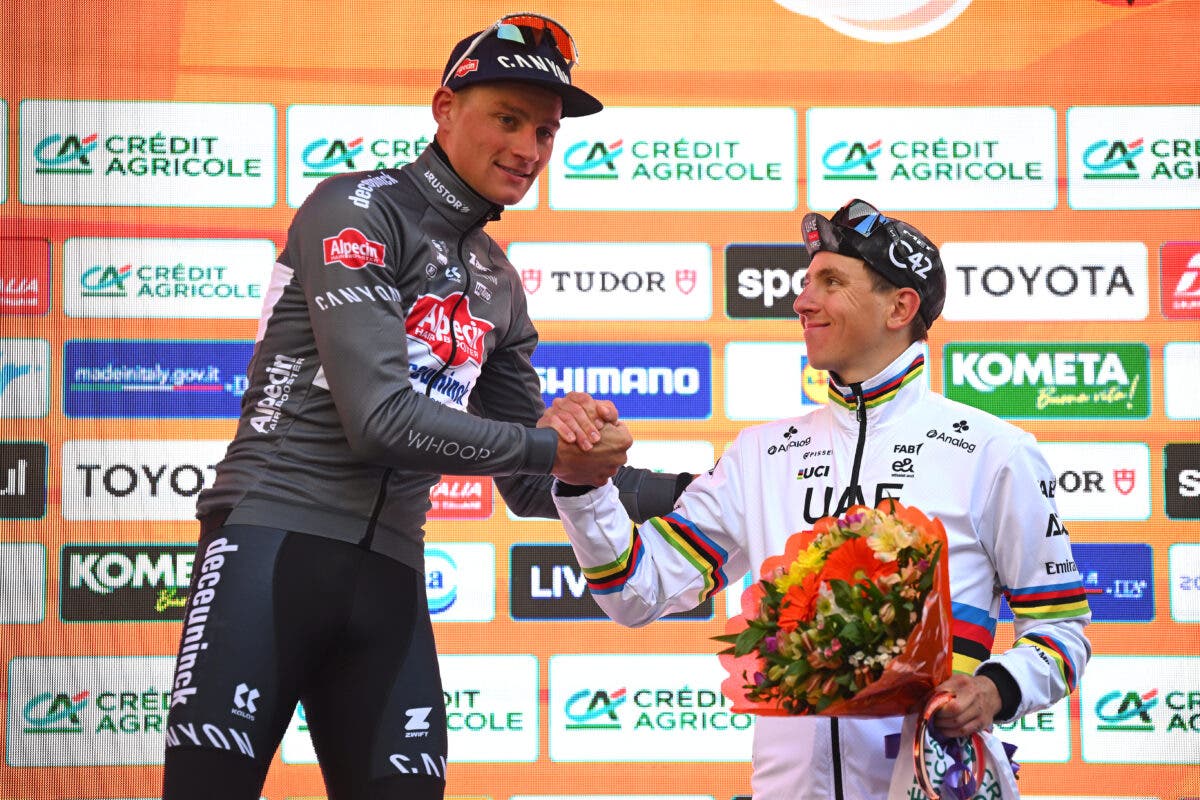 Van der Poel and Pogačar San Remo