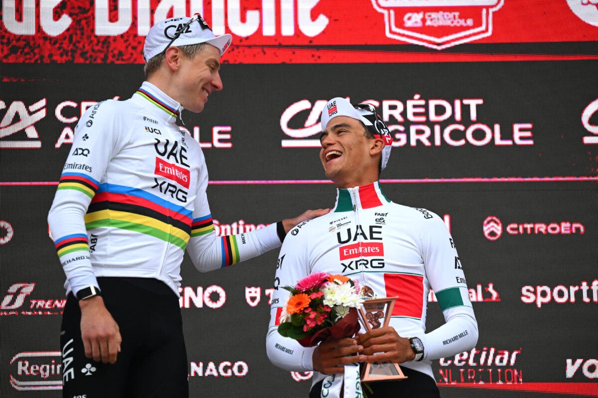 Which one of Pogačar and Del Toro be laughing on Saturday afternoon?