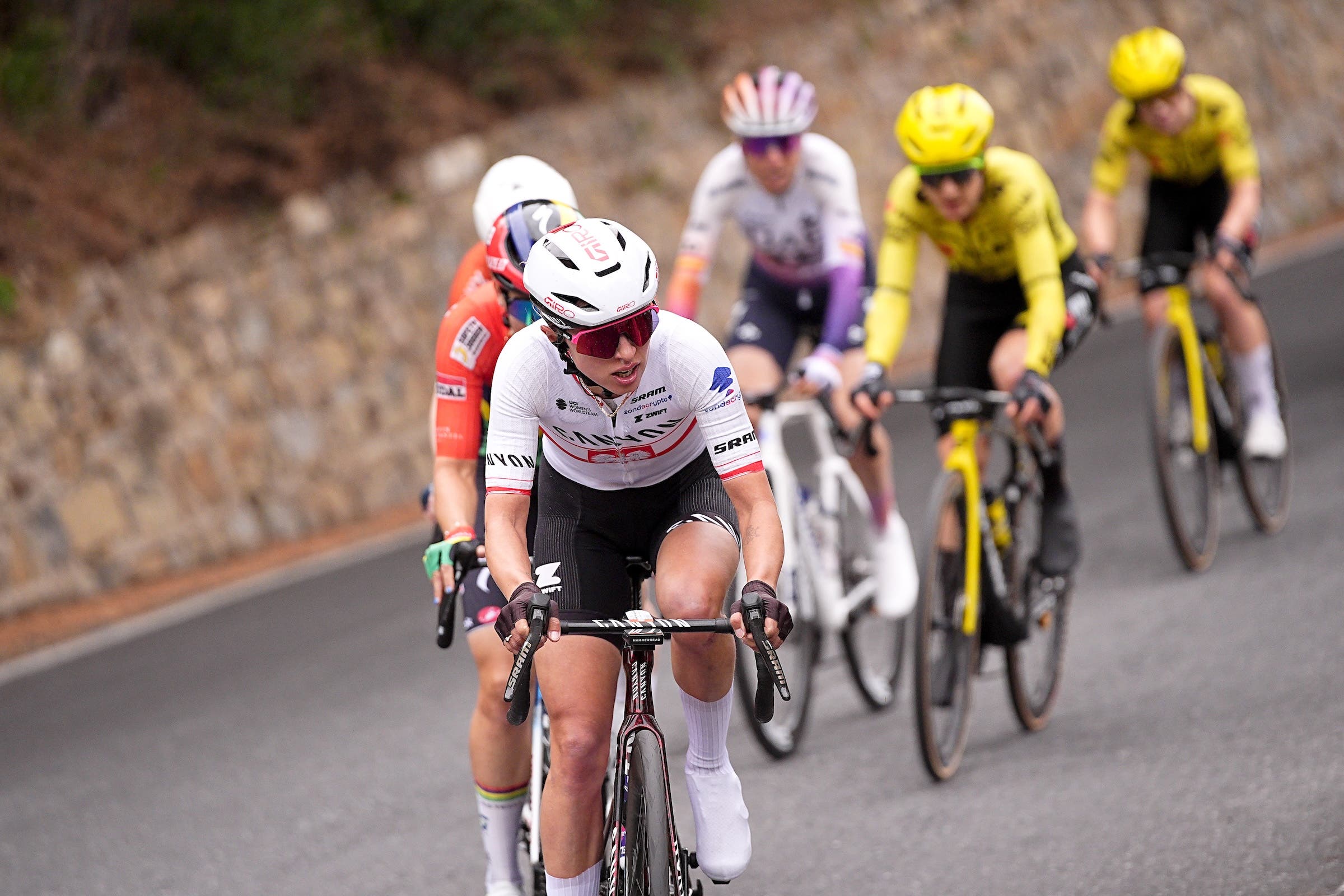Kasia Niewiadoma (Canyon-SRAM Zondacrypto) looked strong in Milan-San Remo Women but crashed on the descent of the Cipressa (Photo: Marco Alpozzi - Pool/Getty Images)