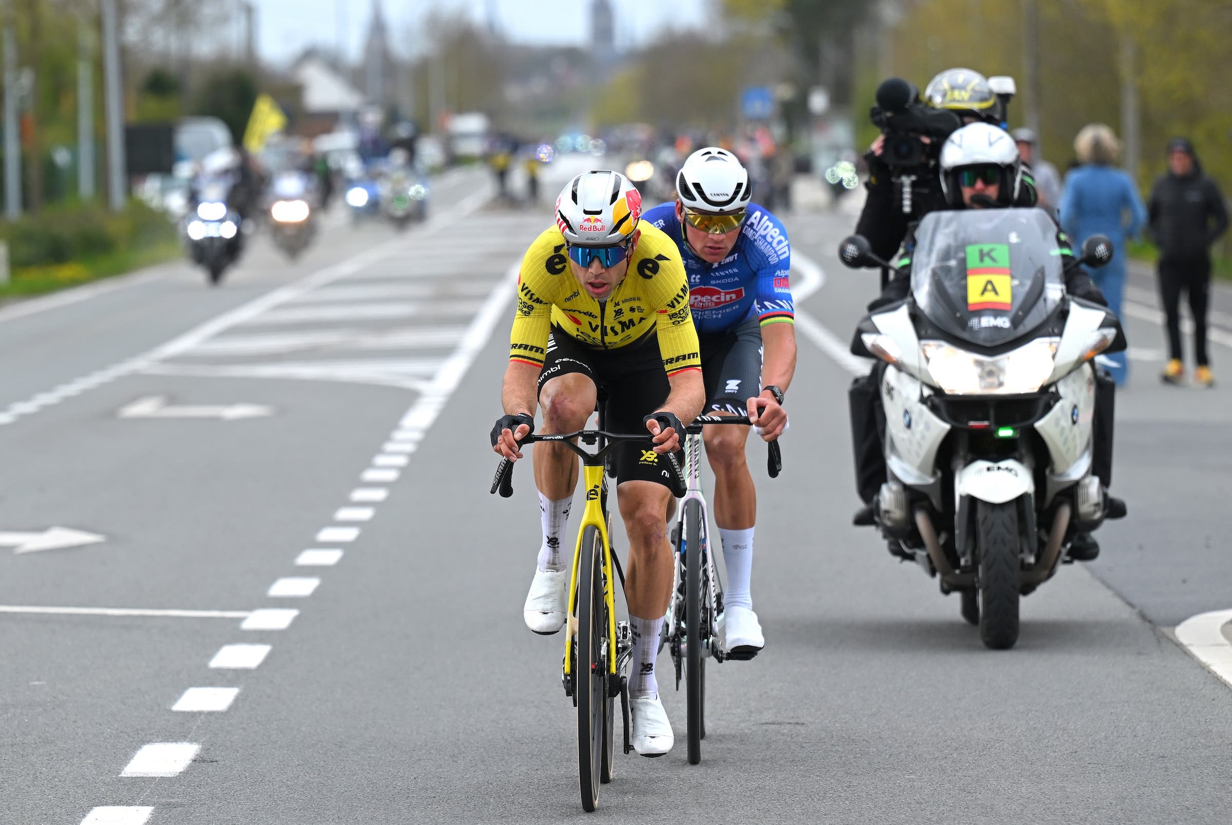 Wout van Aert (Visma | Lease a Bike) and Mathieu van der Poel (Alpecin-Premier Tech) were the strongest riders in Gent-Wevelgem (Photo: Tim de Waele/Getty Images)