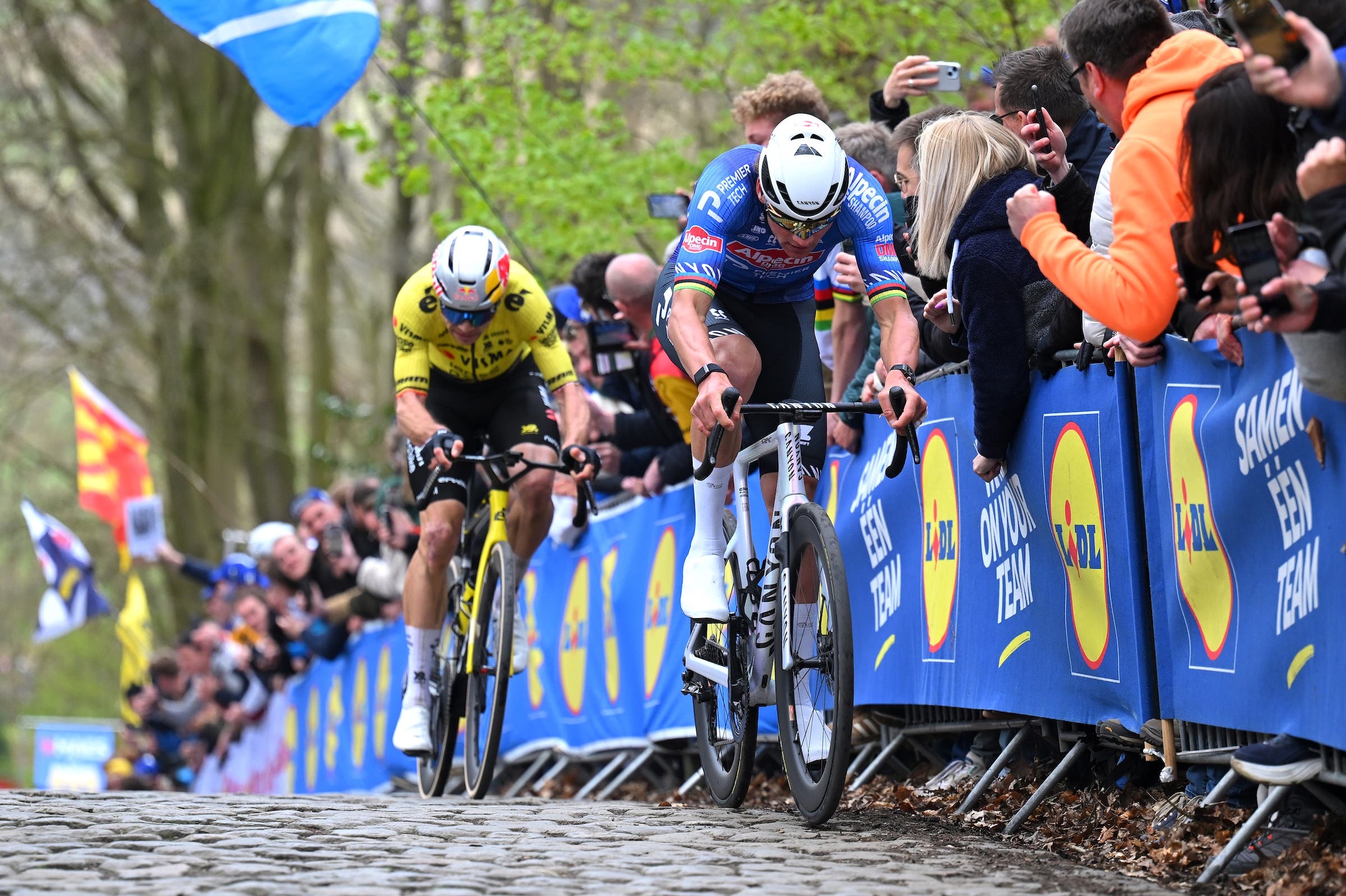 Wout van Aert (Team Visma-Lease a Bike) and Mathieu van der Poel (Alpecin-Premier Tech) were the two strongest riders at In Flanders Fields - From Middelkerke to Wevelgem 2026 (Photo: Tim de Waele/Getty Images)