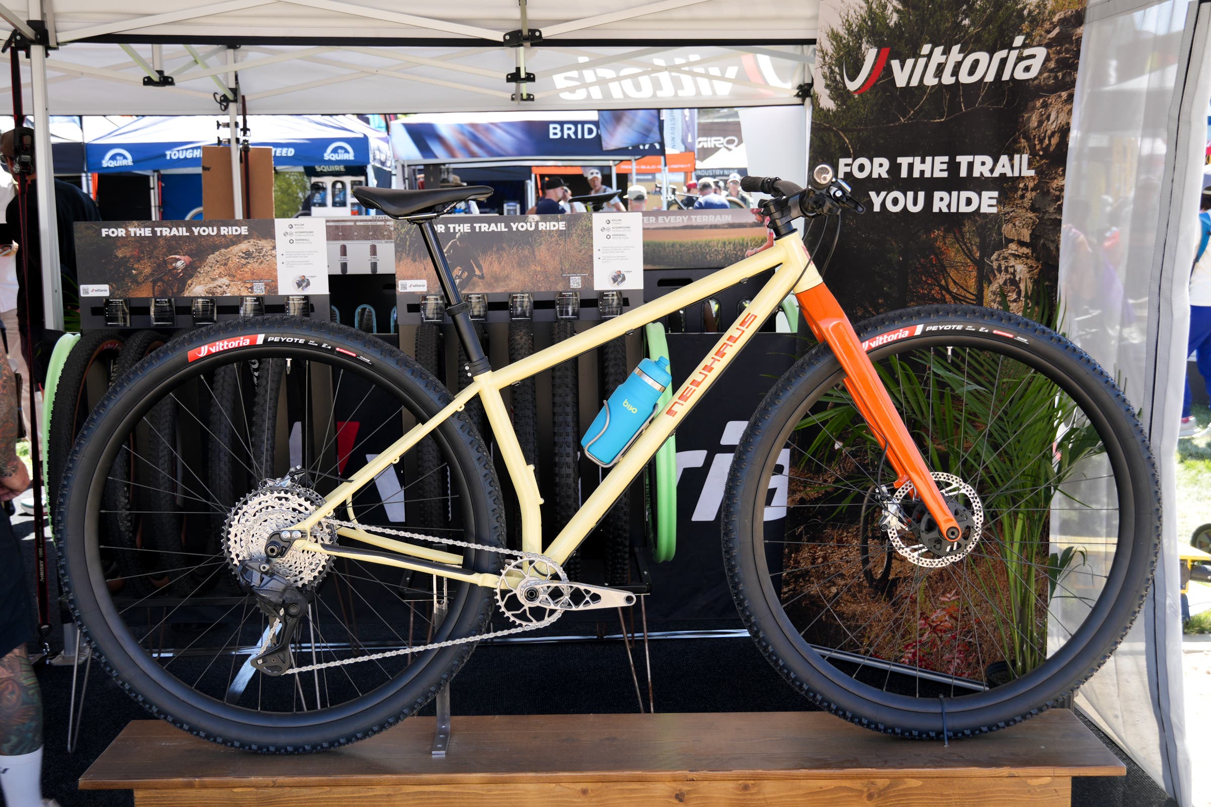 The 32-inch rigid mountain bike on display for Vittoria