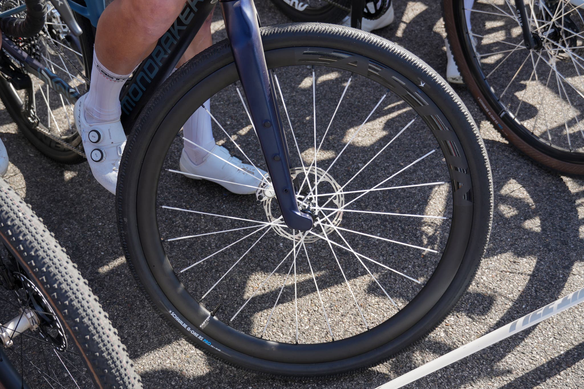 Berd spokes at the start of Sea Otter 2026