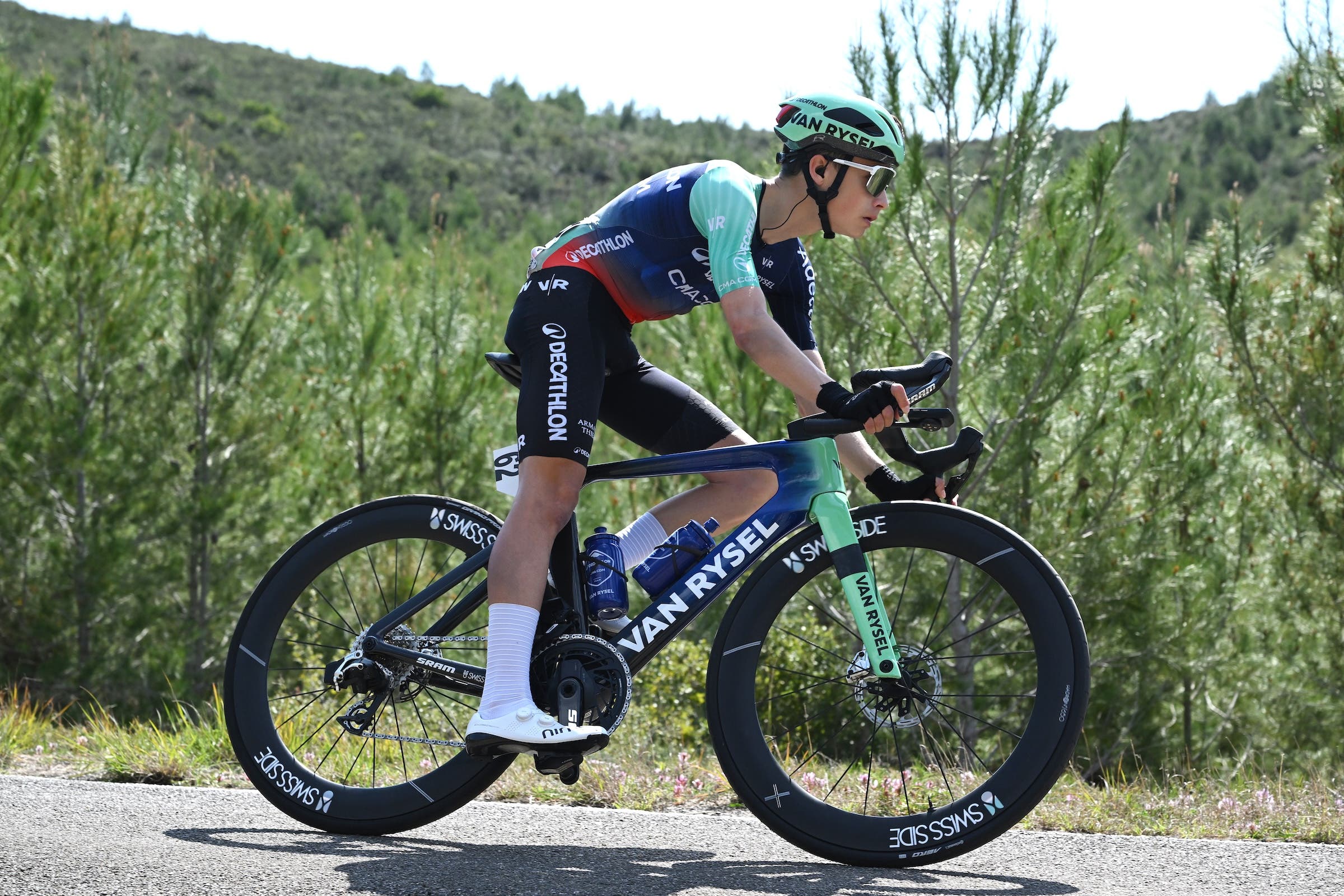 Matthew Riccitello photographed in this year's Volta a Catalunya (Photo: Szymon Gruchalski/Getty Images)