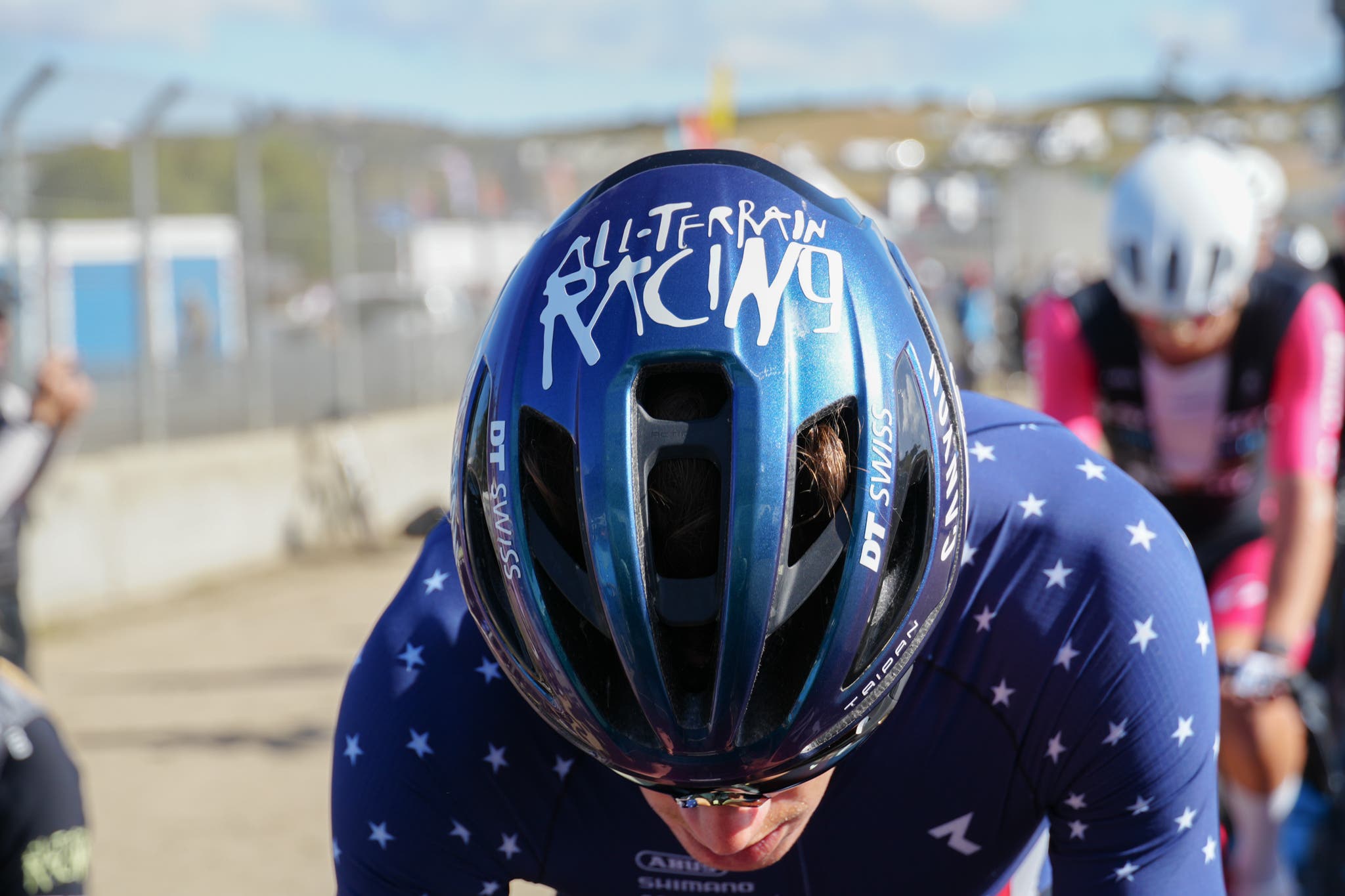 Bradyn Lange's helmet at Sea Otter 2026