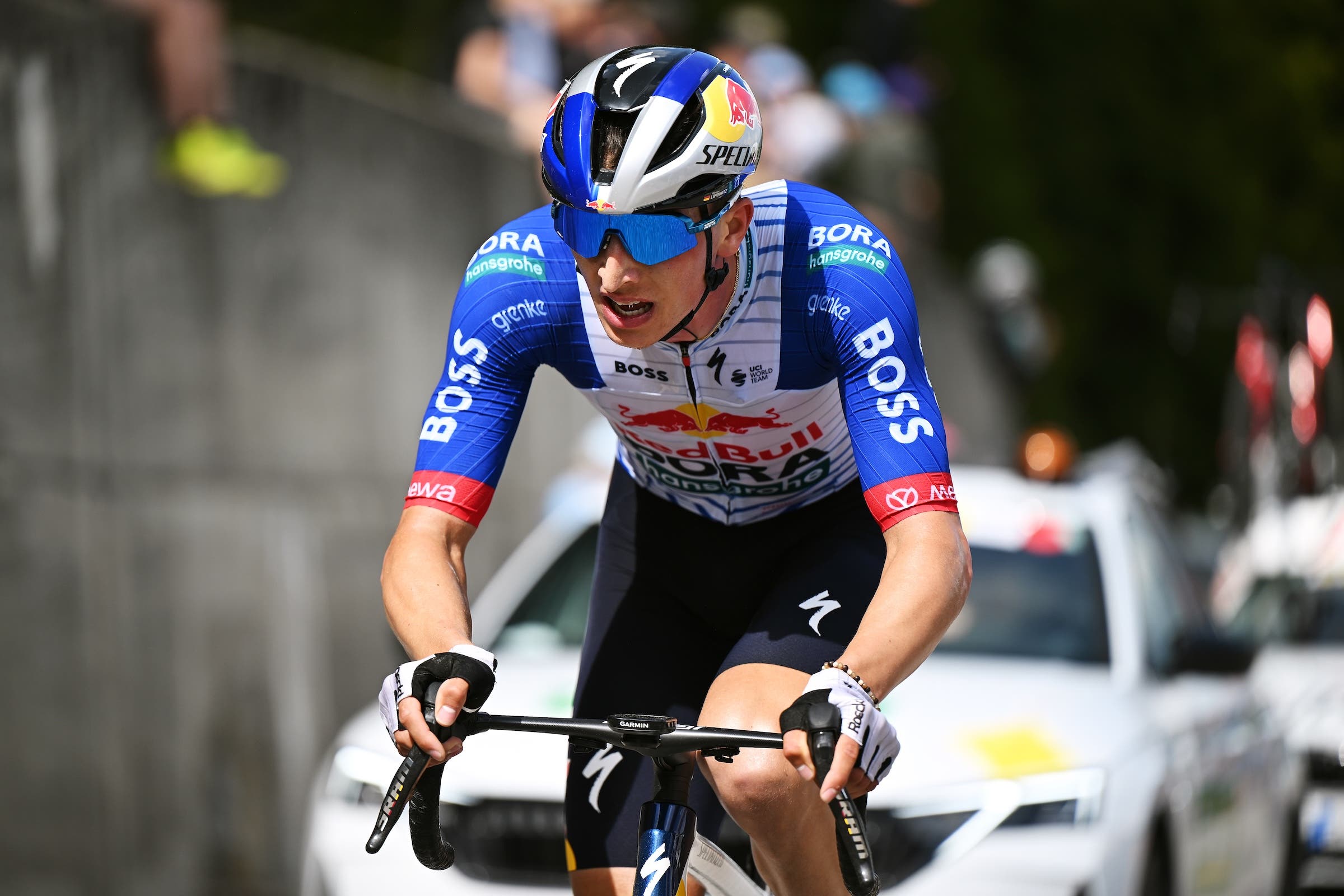 Florian Lipowitz was Tadej Pogačar's main challenger in the Tour de Romandie (Photo by Dario Belingheri/Getty Images)