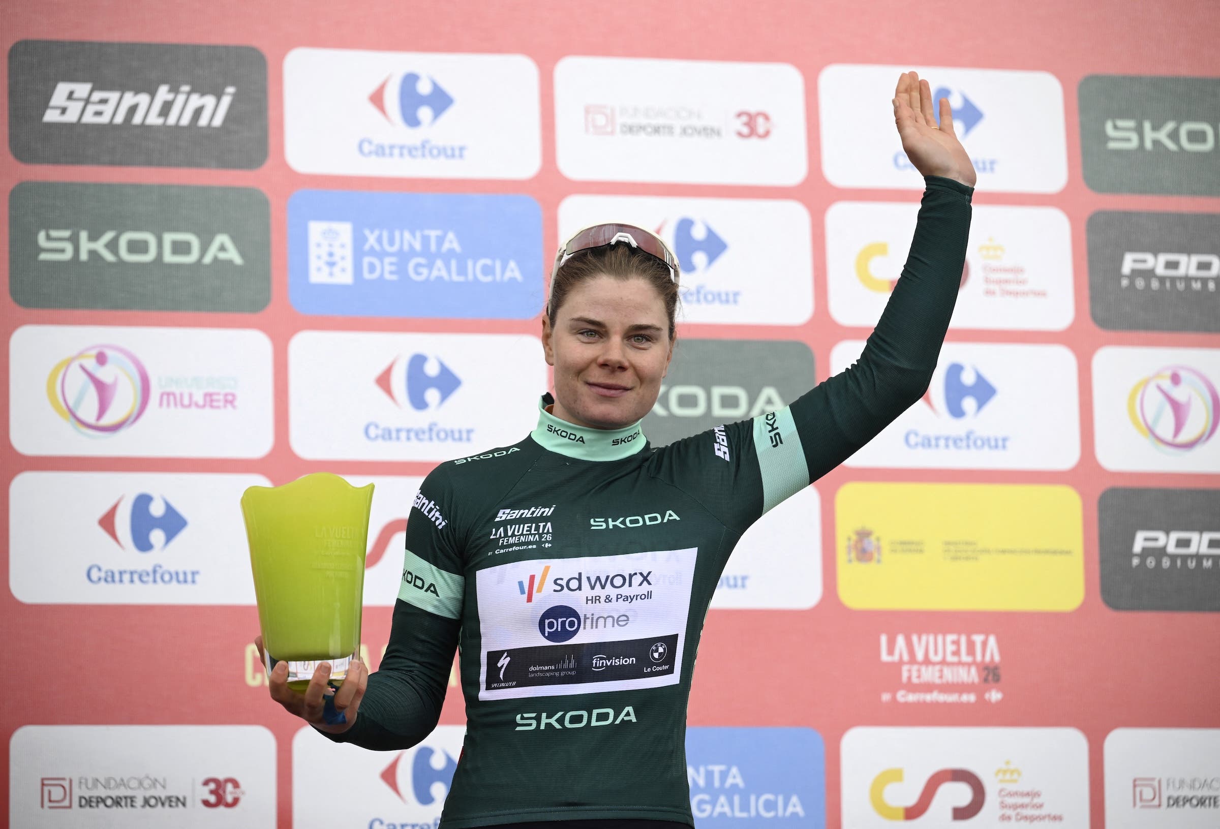 Lotte Kopecky took a stage win plus the green jersey in La Vuelta Femenina (Photo: Miguel RIOPA / AFP)
