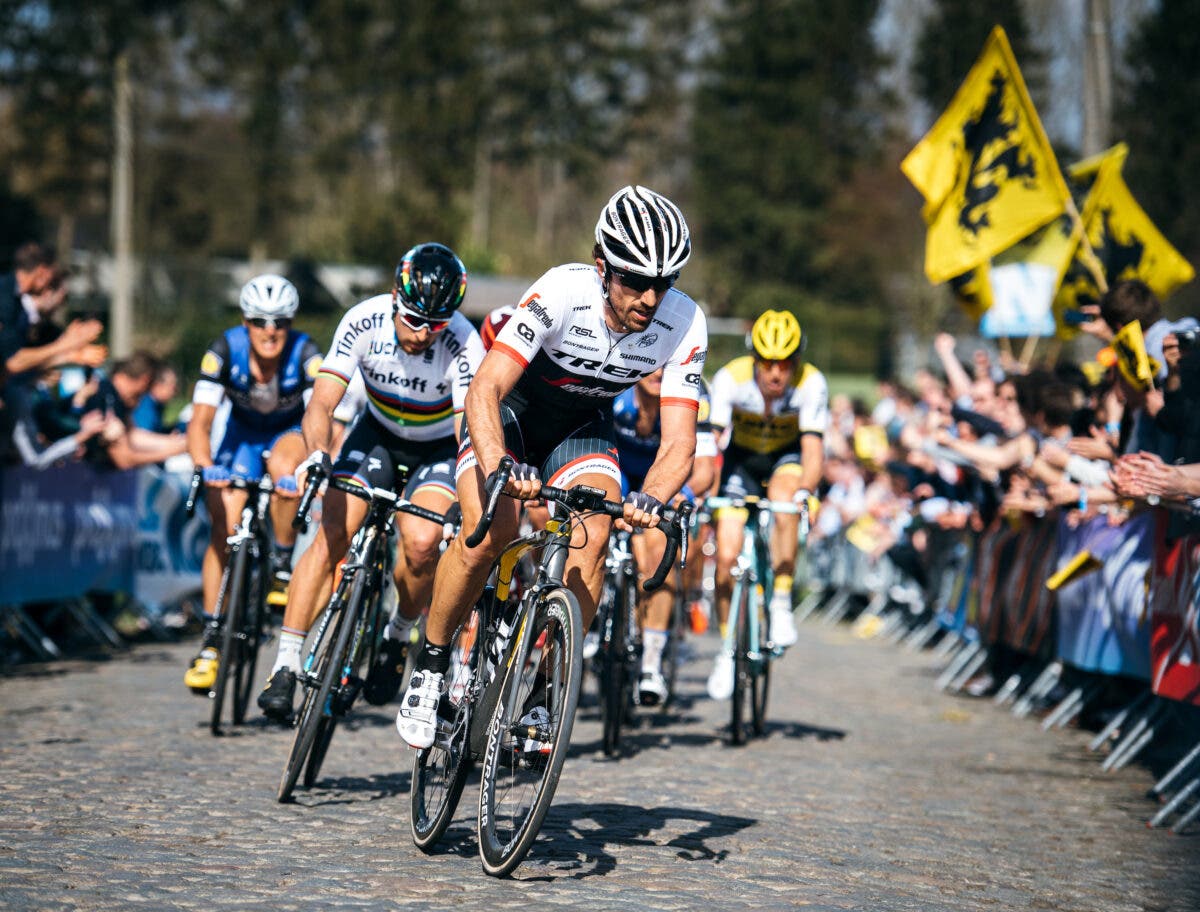 Tour de France veterans love to complain that there's 'no respect' now the peloton has no clear patron like Cancellara, pictured here at the 2016 Tour of Flanders.