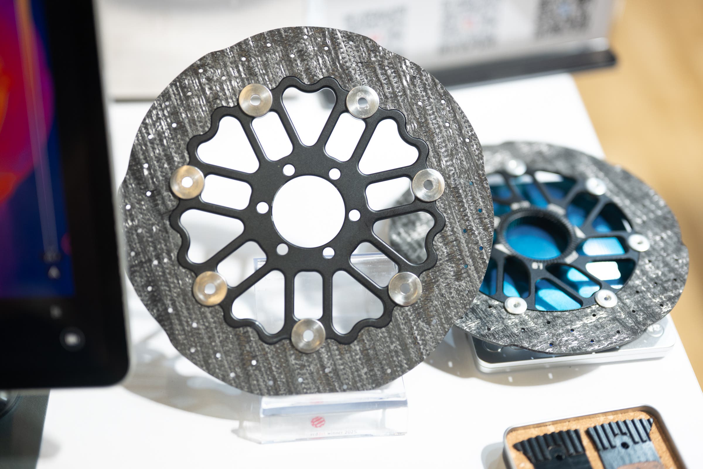 Carbonova carbon-ceramic disc brake rotors at Eurobike