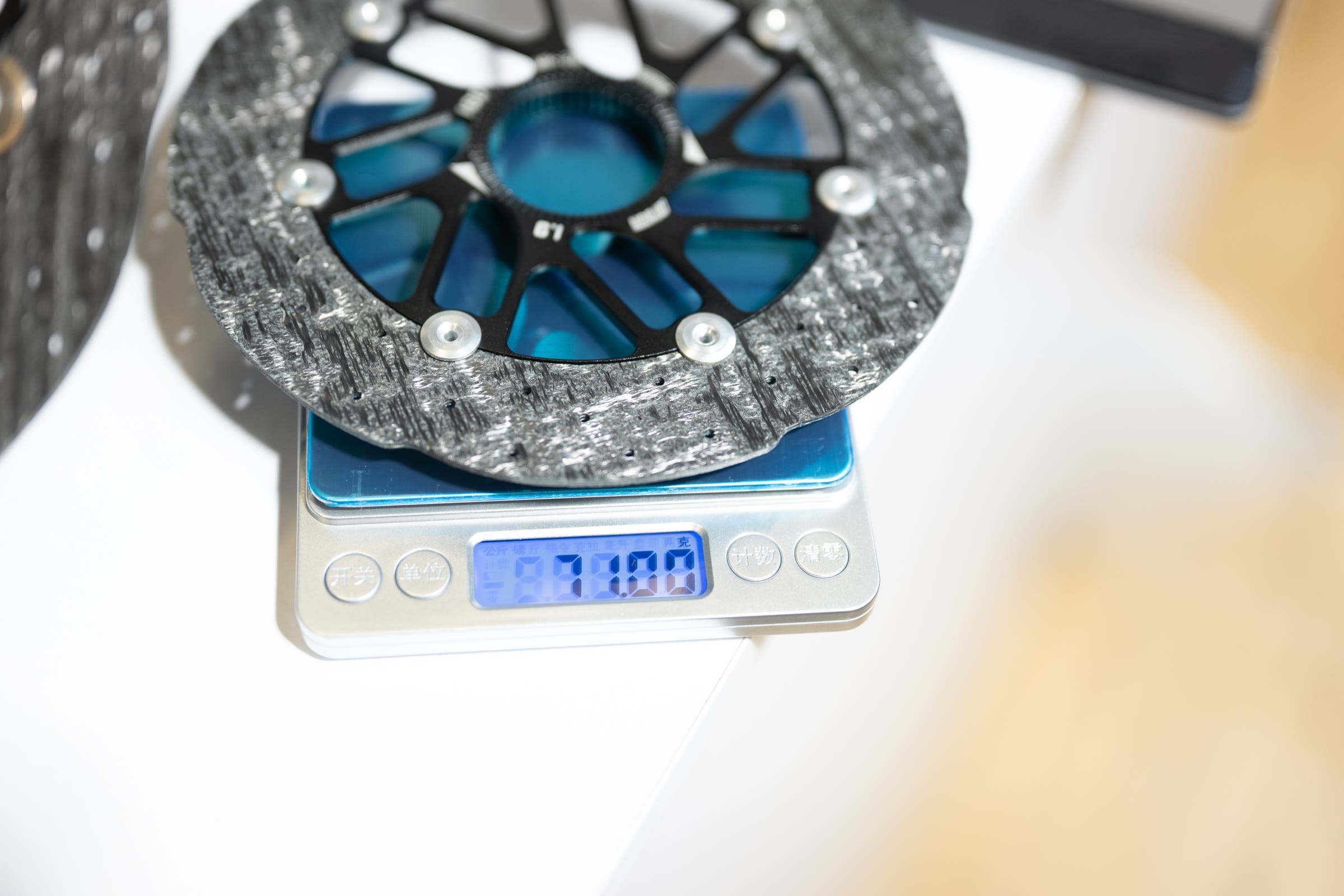 Carbonova carbon-ceramic disc brake rotors at Eurobike