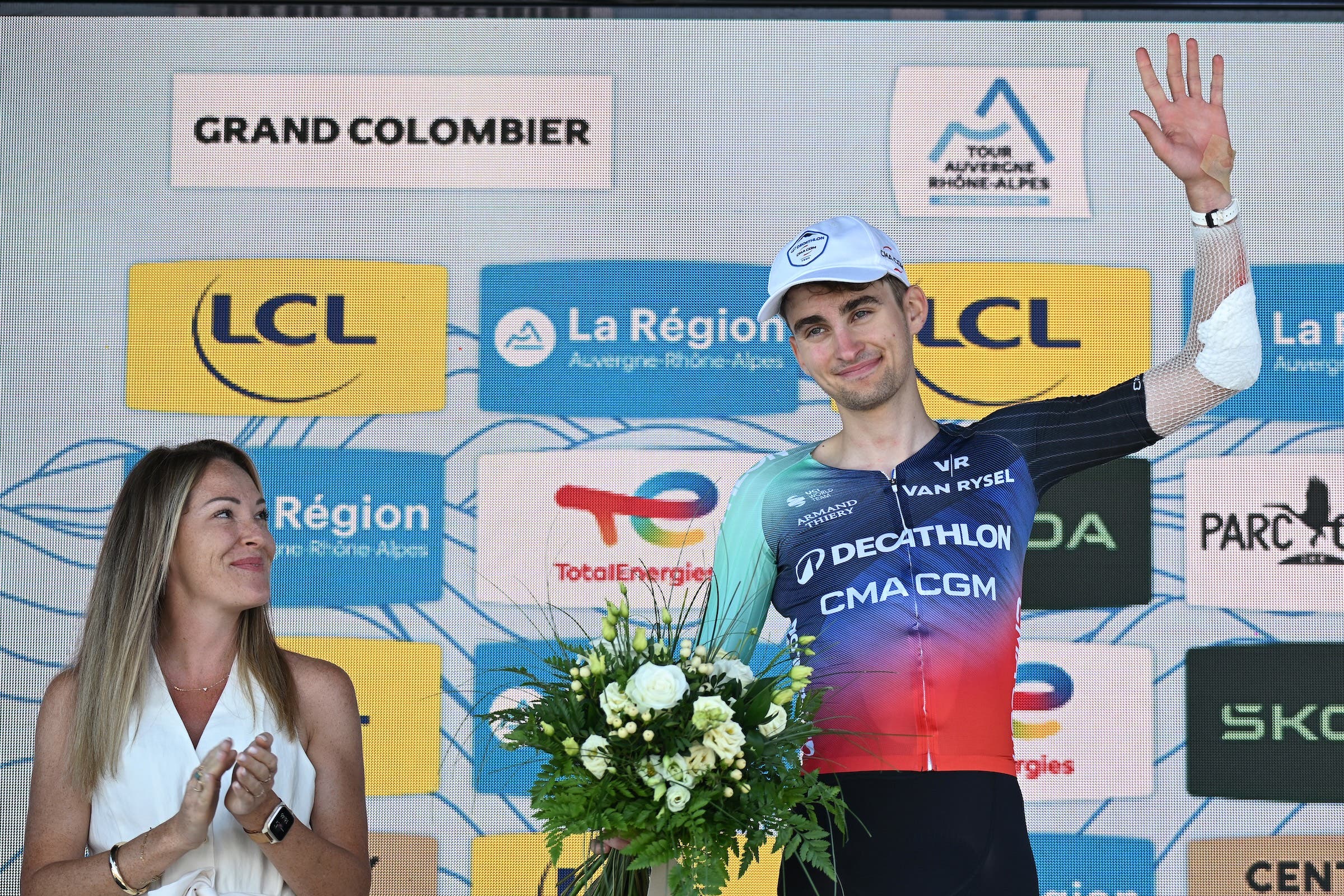 Paul Seixas' bravery and determination earned him the most combative prize on stage 7 of the Tour Auvergne-Rhône-Alpes (Photo: Dario Belingheri/Getty Images)