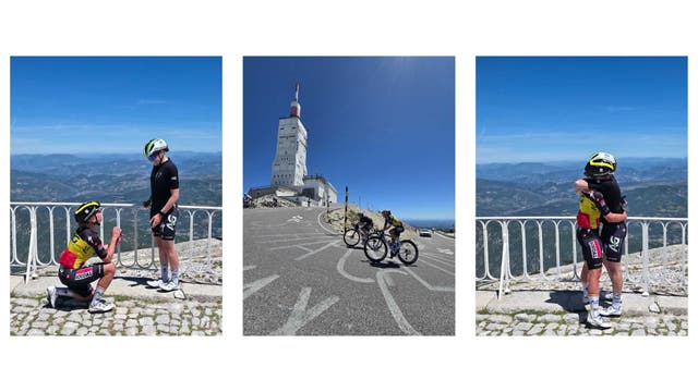 Belgian National Champion Justine Ghekiere Proposes on Mont Ventoux