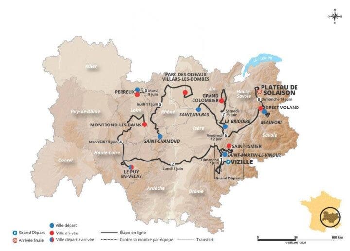 Tour Auvergne-Rhône-Alpes 2026